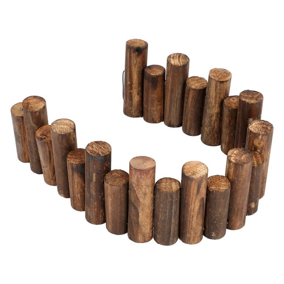 Hemoton Garden Wooden Fence, Wood Landscape Border Edging, Decorative Planting Fence For Flower Beds And Tree Fences, Gardens, Lawns, And Courtyards