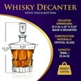 thumbnail image 2 of NutriChef Home Bar Whiskey Decanter, Glass Liquor Decanter for Brandy, Wine, Whisky or Vodka and more, BPA Free, Food Grade Safe, 750ml / 25.36 oz, 2 of 3