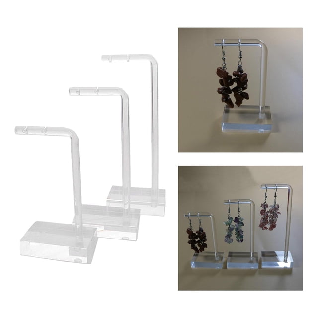 Soporte de pendientes Yinane acrílico 3 uds