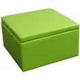 thumbnail image 1 of ORE International Modern Wood Storage Ottoman with 4 Seating in Green, 1 of 2
