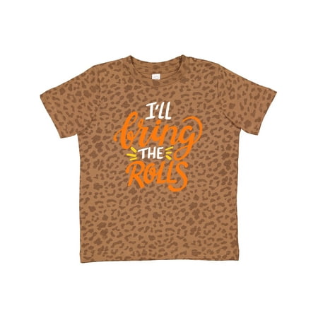 

Inktastic Thanksgiving I ll Bring the Rolls in Orange Gift Toddler Boy or Toddler Girl T-Shirt