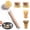 Brown-5PCS, variant on AEVXKHI 5PCS Bamboo Dish Brushes Set, Kitchen Clean Dish Scrubber, Wooden Natural Bristle Dish Brushes, with 4 Replacement Heads for Washing and Cleaning Pot Pan Dish Bowl