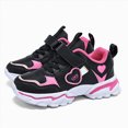 thumbnail image 5 of CAUYDY Girls Sneakers Lightweight Soft Sole Casual Comfortable Breathable Running Shoes for Kids Walking Athletic Shoes Black Sizes 4, 5 of 8