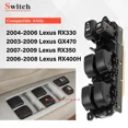 thumbnail image 5 of Driver Power Window Control Switch Front Left For Lexus RX330 RX350 GX470 RX400H, 5 of 5