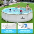 thumbnail image 6 of Joyfy Round Above Ground Pool - 10ft x 30inch Outdoor Round Frame Above Ground Swimming Pool Set Kiddie Pool for Kids Adults with Filter Pump, 6 of 7