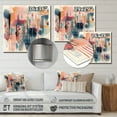 thumbnail image 4 of Designart "Artistic Expressions Orange and Blue III" Modern Geometric Metal Wall Art, 4 of 5