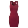 thumbnail image 6 of MixMatchy Women's Fitted Sleeveless Sexy Bodycon Round Neck Mini Dress, 6 of 7