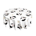 thumbnail image 2 of ZICANCN Round Table Cloths 60 Inch, Cows Kawaii Dots Table Cover Waterproof Washable Outdoor Picnic Tablecloth, 2 of 8