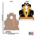 thumbnail image 4 of Cardboard People Yellow Race Car Stand-in Life Size Cardboard Cutout Standup, 4 of 4