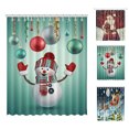 thumbnail image 2 of Christmas Shower Curtain Creative Pattern Printed Bathroom Curtain Bath Curtain, 2 of 2