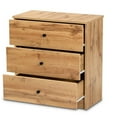 thumbnail image 1 of Baxton Studio Commode de Rangement à 3 Tiroirs en Bois Fini Chêne Brun Decon, 1 of 8