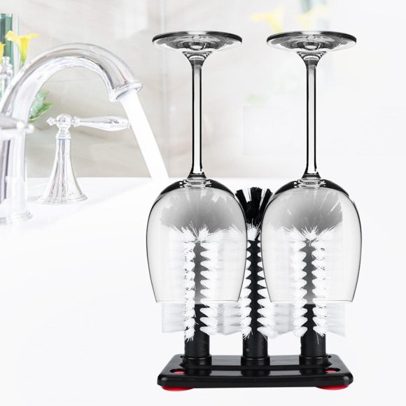 3 Brush Glass Washer, Lightweight Glass Washer, 7.5x3.9x7.5in For Glass Cleaning Beer Cup Cleaning Long Leg Cup Cleaning For Cup Cleaning ANGGREK Otros