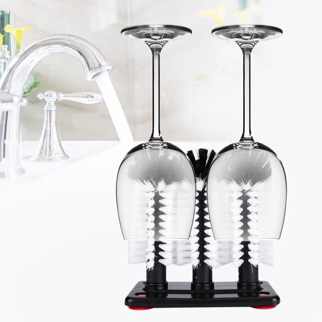 3 Brush Glass Washer, Lightweight Glass Washer, 7.5x3.9x7.5in For Glass Cleaning Beer Cup Cleaning Long Leg Cup Cleaning For Cup Cleaning ANGGREK Otros