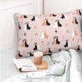 thumbnail image 4 of Pofeuu White And Black Rabbit Print Polyester Microfiber Plush Pillowcases, Super Soft and Cozy Pillow Case Covers with Envelop Closure（Pillow core not included）-16"x24", 4 of 6