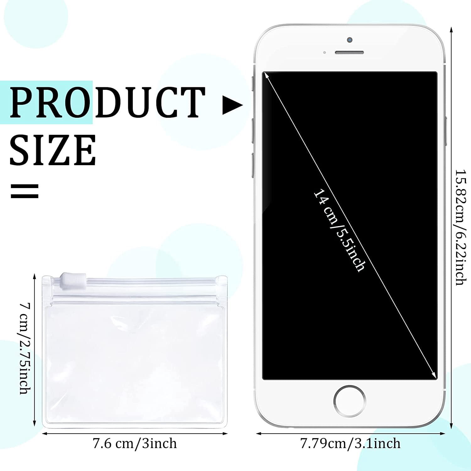 TRIANU Pill Pouch Bags 50Pcs Zippered Pill Pouch Set Reusable Clear Medicine Organizer Self Sealing Medicine Bag Travel Plastic Pill Bags with Slide Lock for Pills Small Items Storage