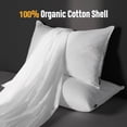 thumbnail image 6 of Feather Down Pillow Queen Size Set of 2 Pack,  Cotton  Bed Pillows for Sleeping, Down Surrounded Soft Medium Firm Pillows for Side Back Stomach Sleepers 20" x 30", 6 of 7