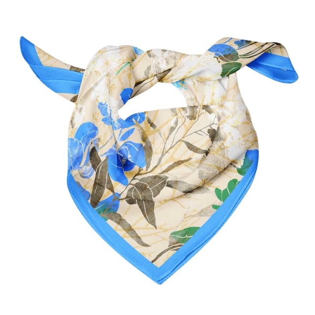 Bimba Womens Rectangular Printed Cotton Voile Scarf Neck Head Wrap-40 x 40 Inches