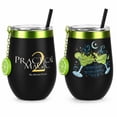 thumbnail image 2 of Practical Magic 2 Wine Tumbler With Charm, Insulated Stainless Steel Cup with Lid, Straw & Lime Charm, Midnight Margaritas Club Travel Tumbler, for Movie Night Party Gift, 2 of 9
