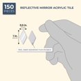 thumbnail image 2 of Diamond Adhesive Mirror Tiles for Wall Decor (150 Count), 2 of 6