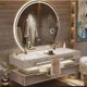 thumbnail image 2 of 2024 Stock Modern Slate Bathroom Cabinet with Smart Mirror Ceramic Double Washbasin Bathroom Vanity Cabinets Under Sink My Lux Decor Round, 2 of 10