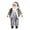 Black White, variant on Kokiya Santa Claus Christmas Figurine 24" Collectible for Desk Indoor Outdoor Party Black White