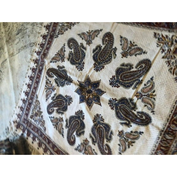 40" x 40" tablecloth hand printed cotton