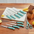 thumbnail image 2 of The Pioneer Woman Breezy Blossoms 11-Piece Stainless Steel Knife Block Set, Teal, 2 of 8