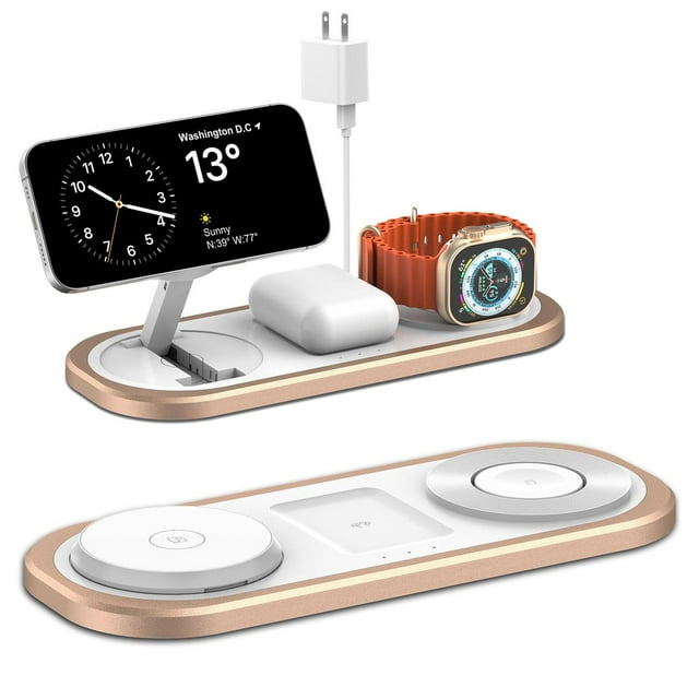 Cargador Inalámbrico 3 en 1 Magsafe Plegable para iPhone, Apple Watch y AirPods