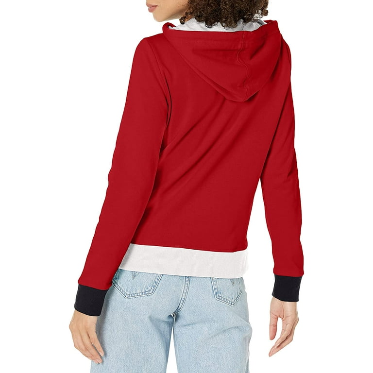 Tommy Hilfiger Womens Front Colorblock Hoodie - Walmart.com