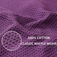 thumbnail image 2 of 100% Cotton Waffle Weave Kitchen Dish Cloths, Ultra Soft Absorbent Quick Drying Dish Towels, 12 x 12 Inches, 8-Pack, Purple, 2 of 14