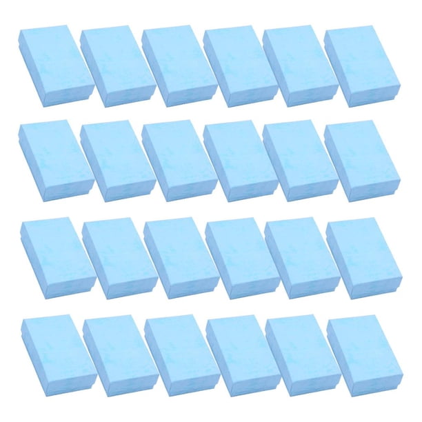 Juego de 24 Joyero Sunnimix Caja de Regalo Pequeña Soporte de joyas de collar de papel Azul