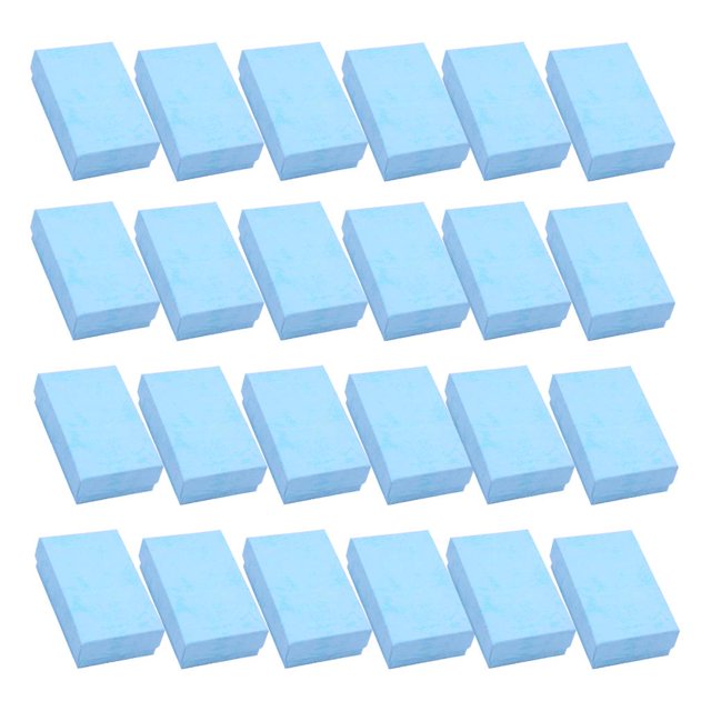 Juego de 24 Joyero Sunnimix Caja de Regalo Pequeña Soporte de joyas de collar de papel Azul
