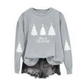 thumbnail image 3 of Uootdi Christmas Sweatshirts for Women Gift Cute Graphic Crew Neck Pullover Long Sleeve Sweatshirt Winter Holiday Fashion Tren dy Outfits, 3 of 6