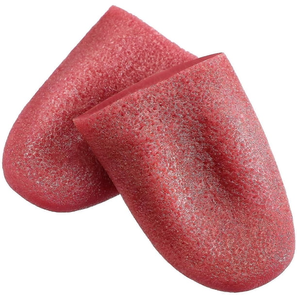 2 piezas de lenguas falsas realistas elásticas, trucos de lengua falsa, accesorio de lengua artificial, lengua realista horrible, Halloween asqueroso