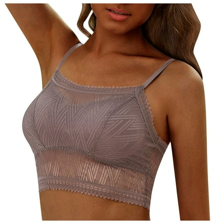 

YDKZYMD Women Seamless Bra Basic T-Shirt Bra Comfort With Lace Padded Demi Bra Wireless Stretch Bras