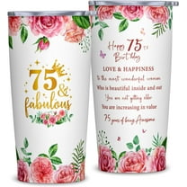 75th Birthday Gifts for Women, Birthday Gifts for 75 Year Old Woman, 75th Birthday 20oz Tumbler with Lid And Straw, 75 Birthday Gift for Women, 1949 Birthday Gifts for Women
