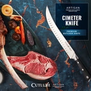 Cutluxe 10 Butcher Cimeter Knife, Ultra Sharp German Steel Blade