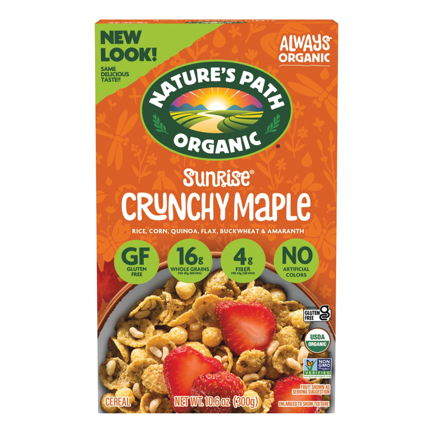 Nature's Path Organic Sunrise Crunchy Maple Breakfast Cereal, 10.6oz Box (pack of 12)