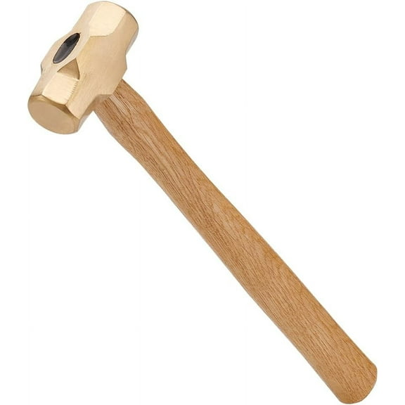Brass Sledge Hammer 23cm/9" Long Hammer Jewelry Making Hammers with Beech Wood Handle for Jewelry Craft Making