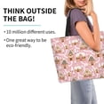 thumbnail image 2 of Disketp Gingerbread Houses Pink Wonderland Bolsa Tote Estampada para Mujer, Bolso de Hombro y de Mano para Compras y Viajes, 2 of 8