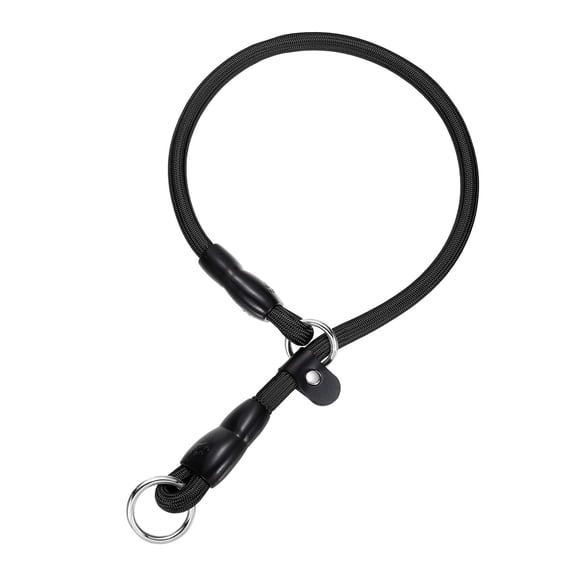 Uxcell Dog Slip Collar No Pull Training Collar Adjustable Stopper M-20" Black