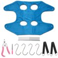 thumbnail image 3 of Methold Paño para el cuidado de mascotas, ayudante de hamaca, ganchos en forma de S, limas para Clip de uñas de animales medianos, Kit de Suministros para perros Azul L, 3 of 6