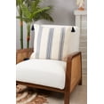 thumbnail image 3 of Saro Lifestyle Playful Tassels Stripe Throw Pillow Cover, 3 of 3