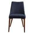 thumbnail image 5 of Palmer Mid-Century Modern Fabric Dining Accent Chair in Navy Blue Fabric 2 Pack, 5 of 8