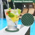 thumbnail image 4 of Coasters Set of 6 with Holder,Coasters for Drinks,Coffee Table Decor Coaster,Suitable for Kinds Cups,Anti-Slip,Non-Stick,Silicone Cup Coaster and Living Room Decor(6 Pcs, Green), 4 of 7