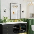 thumbnail image 3 of Lumora 30"x 20.2" Rectangular Bathroom Mirror With Deep Framed Wall Mounted, Black, 3 of 6
