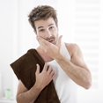 thumbnail image 3 of YBQF - Salon Towel, Pack of 24 (Not Bleach Proof, 16 x 27 Inches) Highly Absorbent Cotton Towels for Hand, Gym, Beauty, Hair, Spa, and Home Hair Care, Dark Brown, 3 of 5