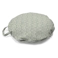 thumbnail image 1 of Vintage Round Floor Cushion with Handle, Rhythmic Print of Flower Nostalgic Elements Damask Style Illustration, Pillow for Living Room & Dorms, 18" Round, Dark Sea Green Champagne, by Ambesonne, 1 of 4