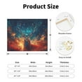 thumbnail image 2 of Susaid Celestial Stag Cosmic Glow Pattern Canvas Wall Decor Poster Framed Artwork Decoration for Bedroom Home Office Ready to Hang,Horizontal, 2 of 6