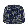 thumbnail image 2 of Gaeub Hand Drawn Rockets Flat Bill Snapback Hats Baseball Caps with Adjustable for Running Workouts and Outdoor Activities, 2 of 9